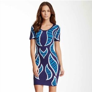 Romeo & Juliet Couture Navy and Blue Mini Dress